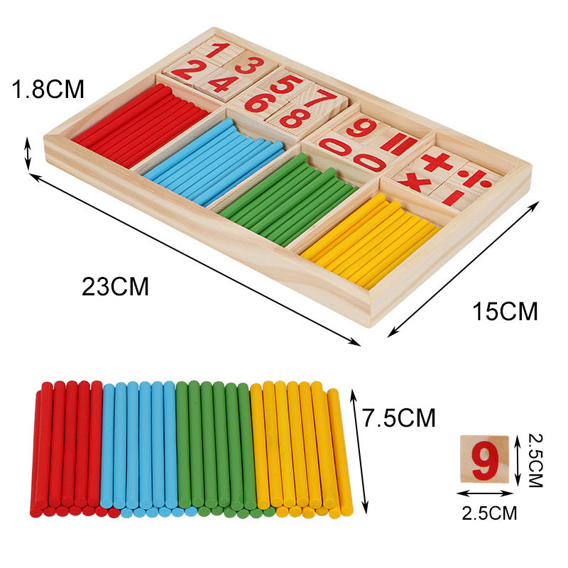 Montessori Wooden Counting Set for Learning Through Play