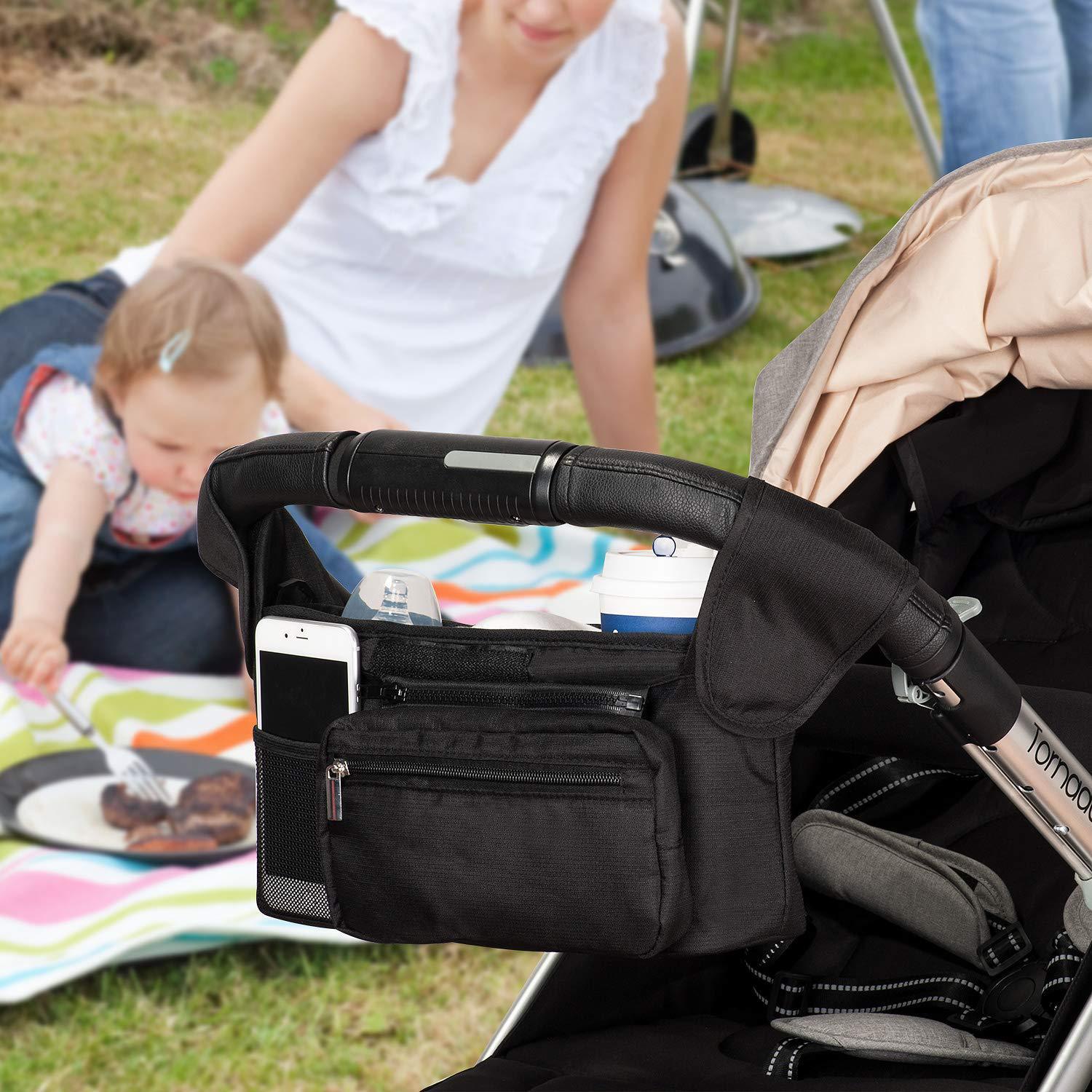 Waterproof Stroller Organizer, Dry, Tidy, and Hands-Free