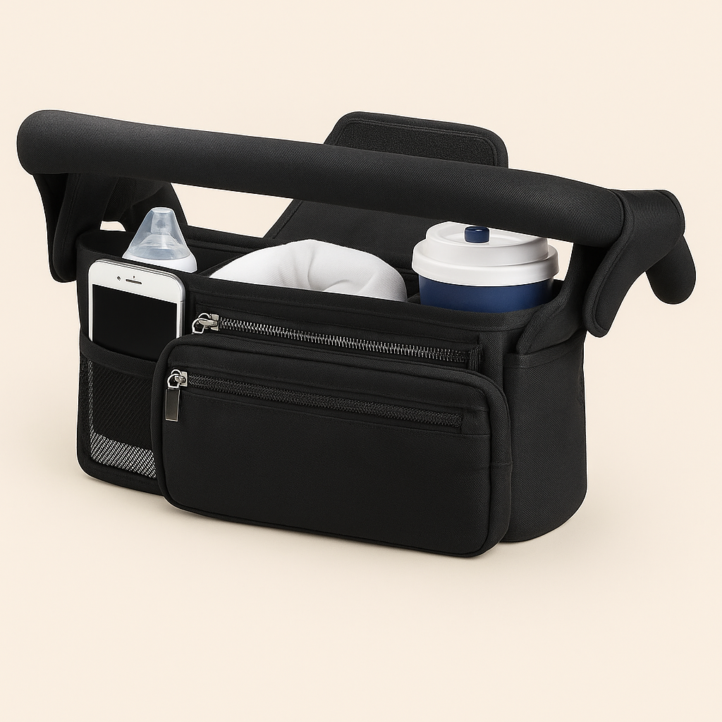 Organiseur de poussette imperméable – Sec, ordonné et mains libres
